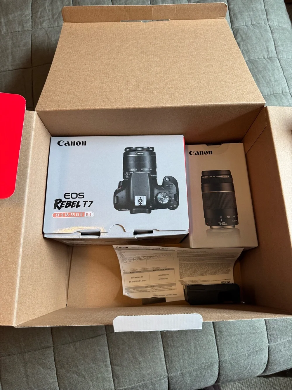 Canon EOS Rebel T7 DSLR Premium Camera Kit in Black